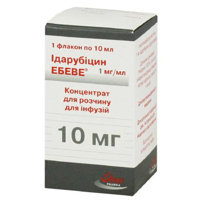 Світлина Ідарубіцин Ебеве концентрат для розчину для інфузій 1 мг/мл 10 мл (10 мг)